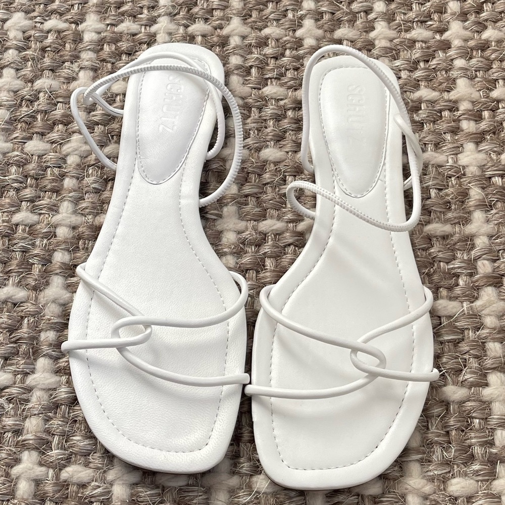 White Schutz Sandals in Size 10